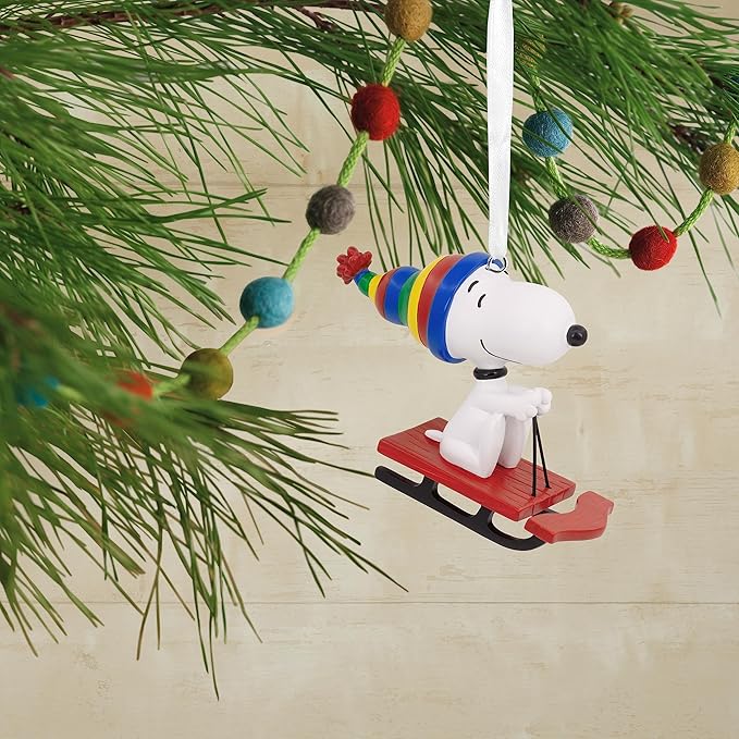 Sammlerstück Peanuts Snoopy auf Schlitten Ornamente