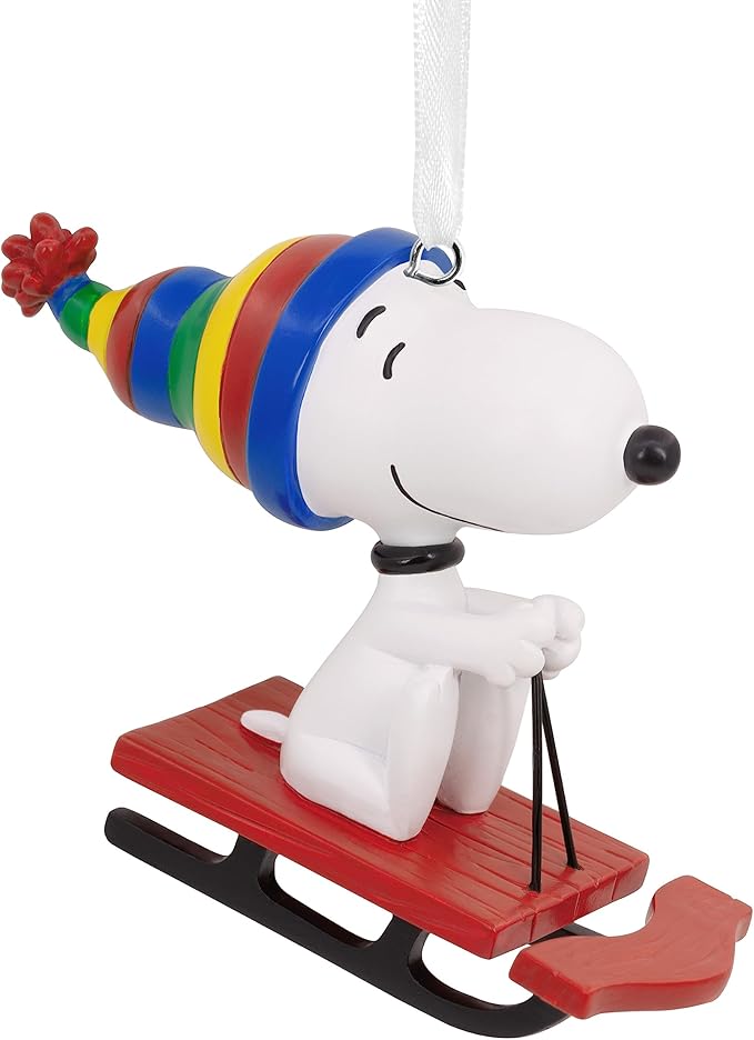 Sammlerstück Peanuts Snoopy auf Schlitten Ornamente