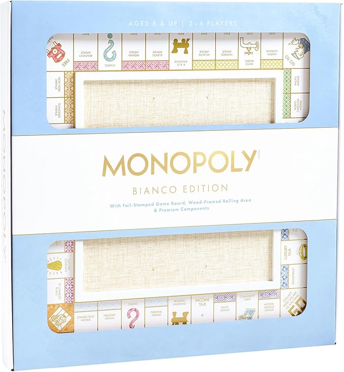 Luxury Monopoly Game | White Wood, Gold Tokens, Premium Design 💼🎭
