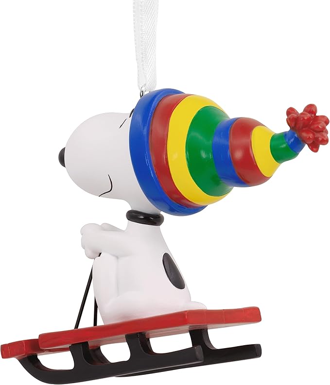 Sammlerstück Peanuts Snoopy auf Schlitten Ornamente
